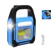 COB solar work light, household lighting lamp, multi-functional USB charging, outdoor mobile portable flashlight Item Picture