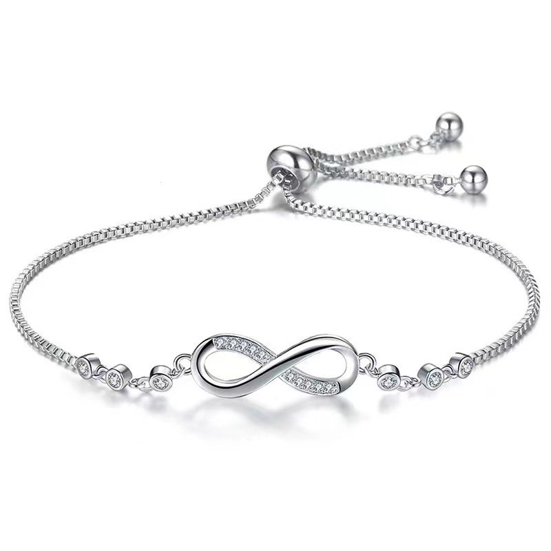 Infinite Love Eight-character cross-border bracelets, jewelry and chains, versatile jewelry, wechat business supply, one-piece consignment, wholesale of accessories
