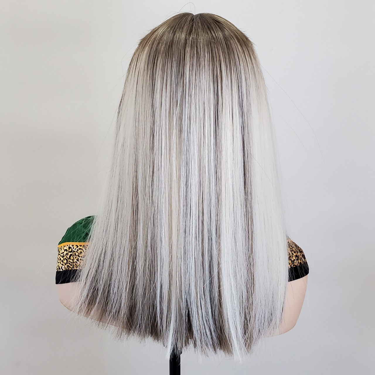 Cross-border European and American natural and smooth air bangs long straight hair women's wig, off-white manufacturer in stock, straight bangs Specification image