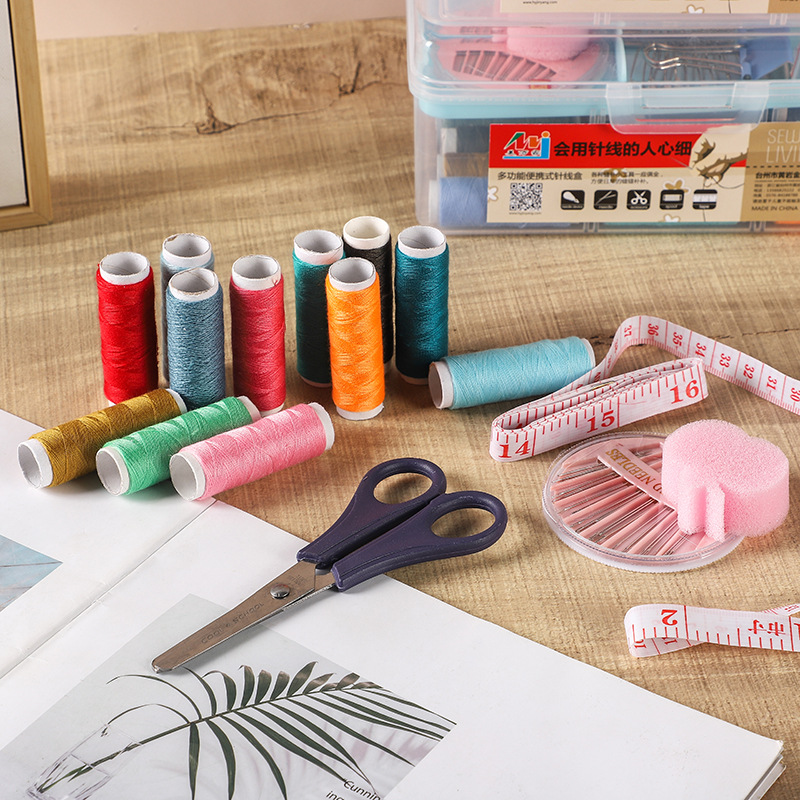 Treasure Box Sewing Kit, Home and household Creative Sewing Bag, Sewing storage and Organization Box, Hand sewing and mending set details Picture