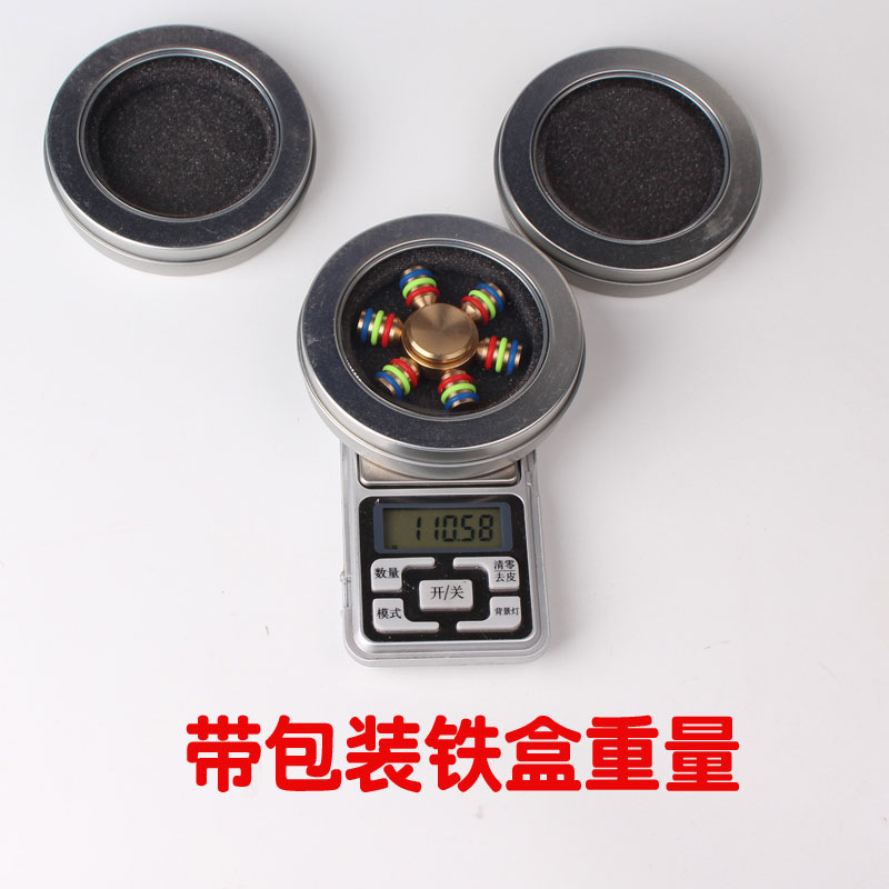 纯铜新款子弹头指尖陀螺手指成人减压桌面旋转铝合金陀螺玩具细节图