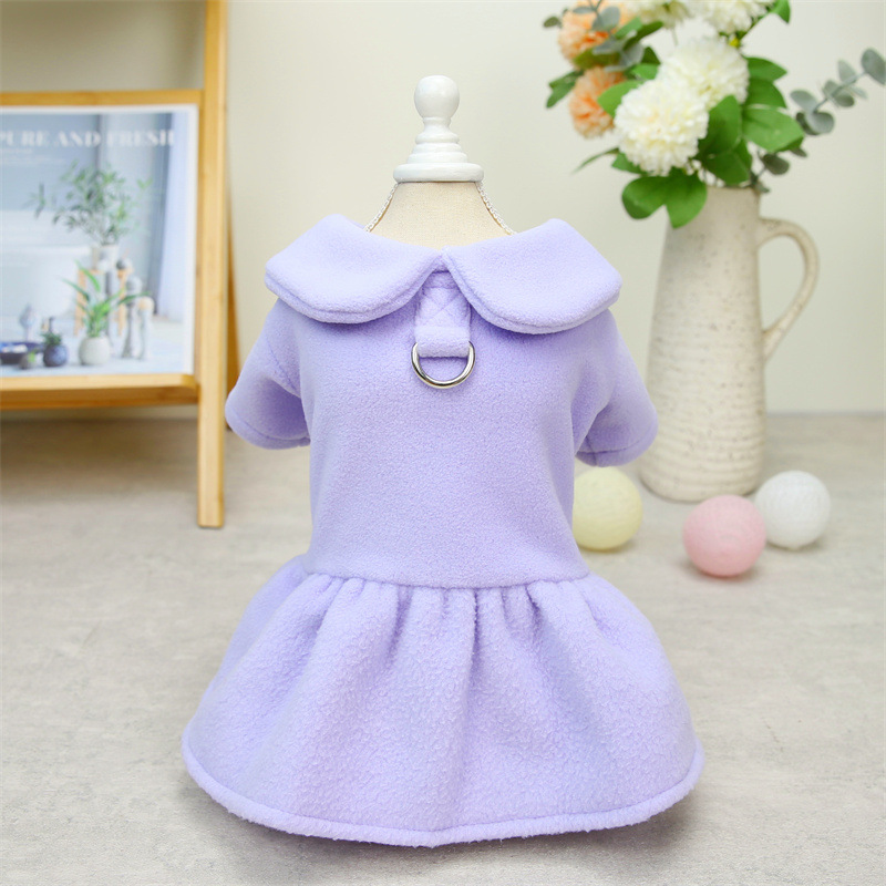 Pequeño y mediano inglés corto muppet gato peluche caniche nuevo otoño invierno color sólido perfume viento tracción falda en stock cross border cabello recto Specification image