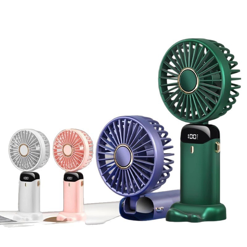 Wholesale N15 handheld fan with digital display aroma lanyard, foldable neck, long battery life, portable mini fan Item Picture