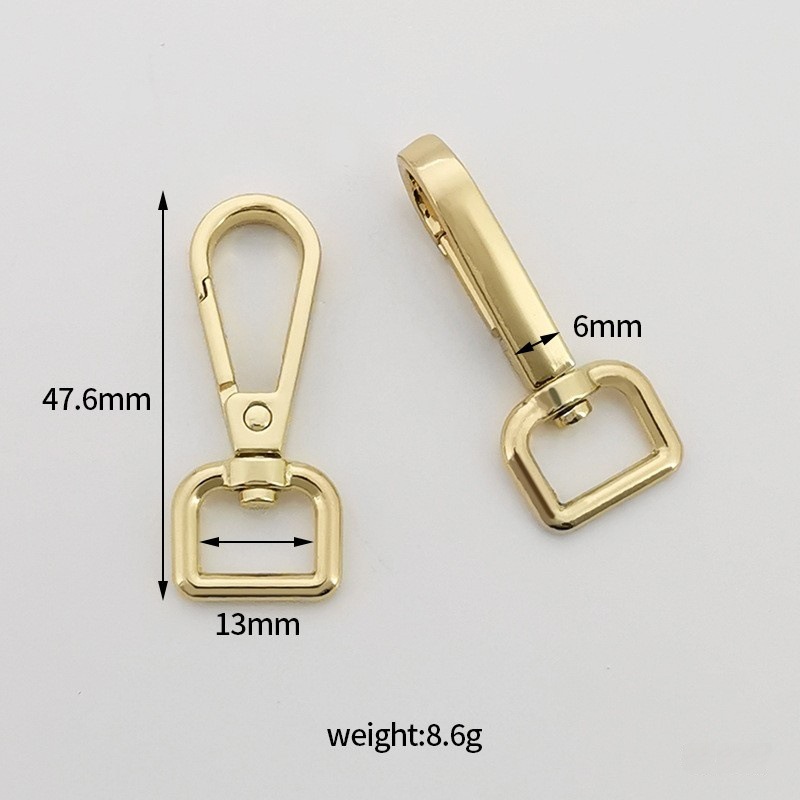 厂家现货直供4分6分一寸半板扣钩扣狗扣箱包五金配件包包肩带扣