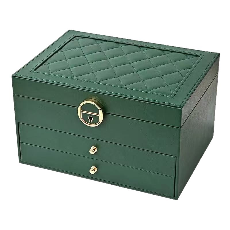 Multi-functional jewelry storage box, dust-proof portable large-capacity jewelry packaging box, ring box Item Picture