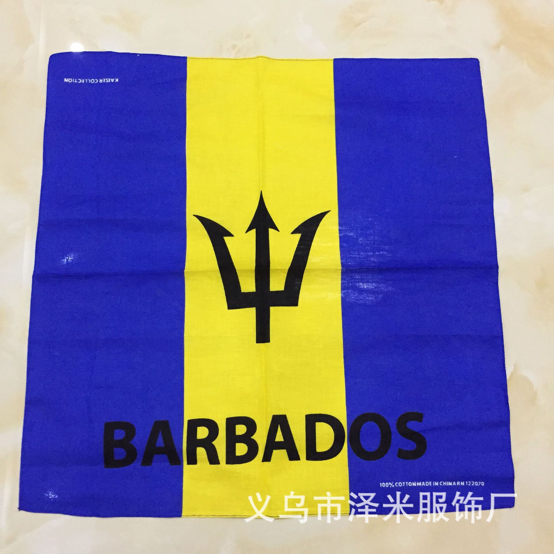 All-cotton headscarves, Jamaica, Guyana, Baba Duoshi, Trinidad, Green, Dana, flag square scarves wholesale Specification image