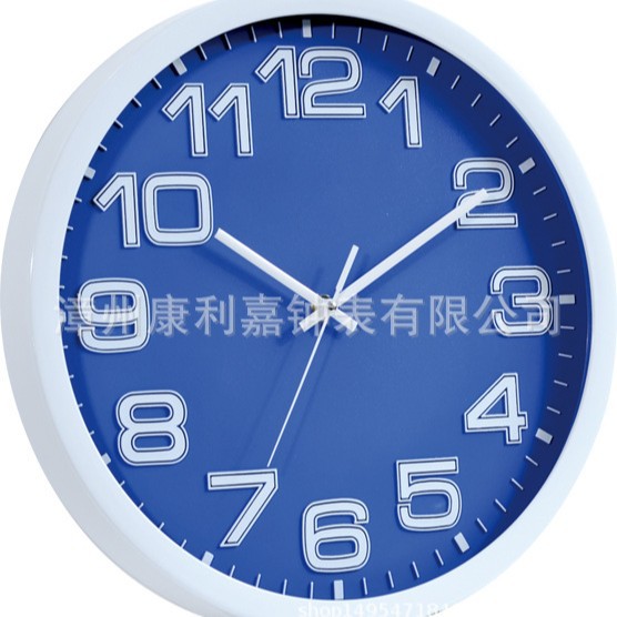 14寸静音时钟挂墙免打孔钟表挂墙时尚轻奢家用创意挂钟创意时钟表产品图