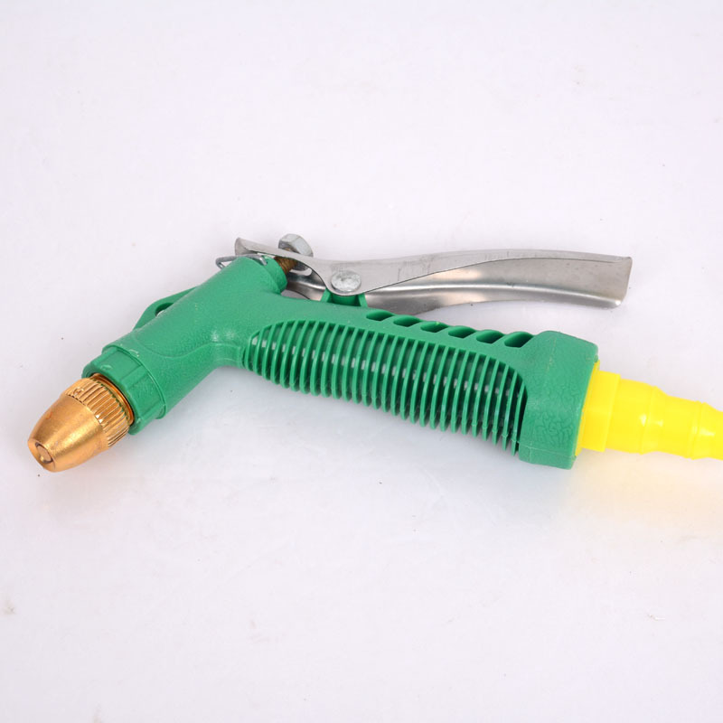 Fabricante pistola de agua de lavado de coche de alta presión cepillo de uso doméstico herramienta de sprue de agua spray de agua cobre chapado punta pistola de agua de lavado de coche azul details Picture