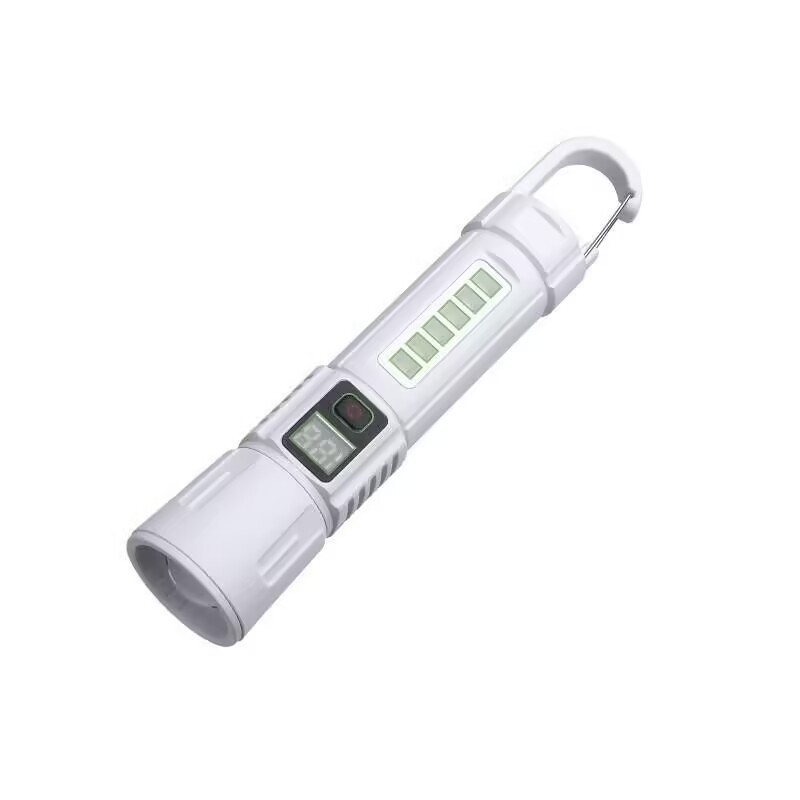Smart hook-type high-intensity zoom flashlight, a multi-functional portable outdoor emergency lighting flashlight Item Picture