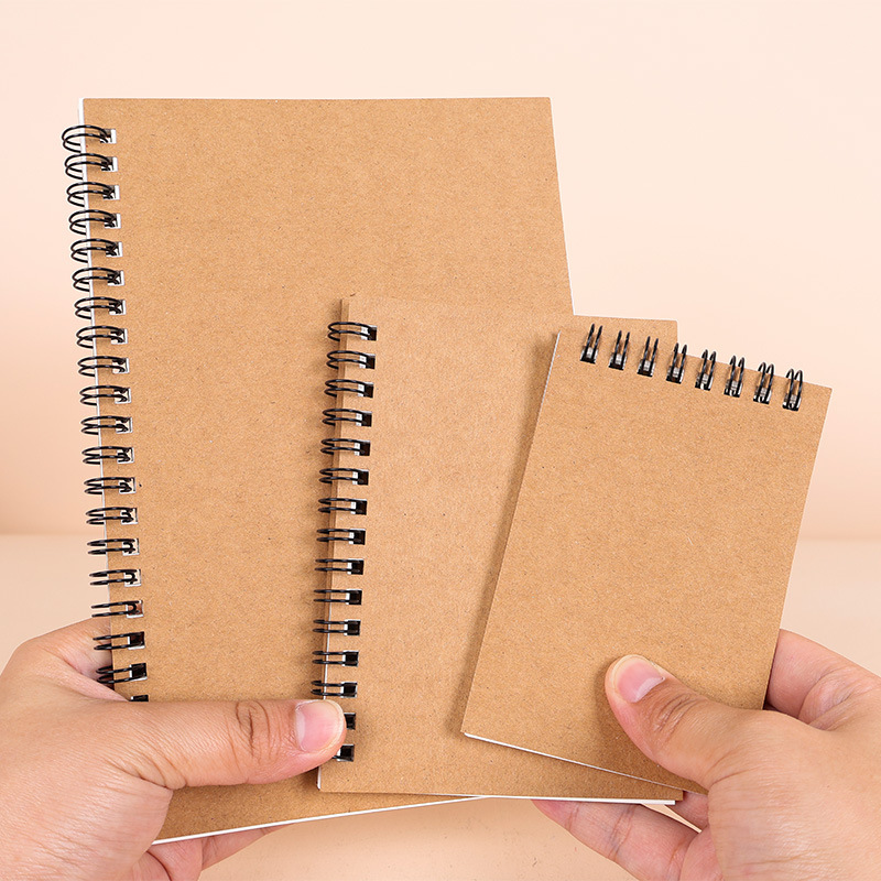 Wholesale of kraft paper coil notebooks, simple and thickened business student office note-taking notebooks, customized and made Specification image
