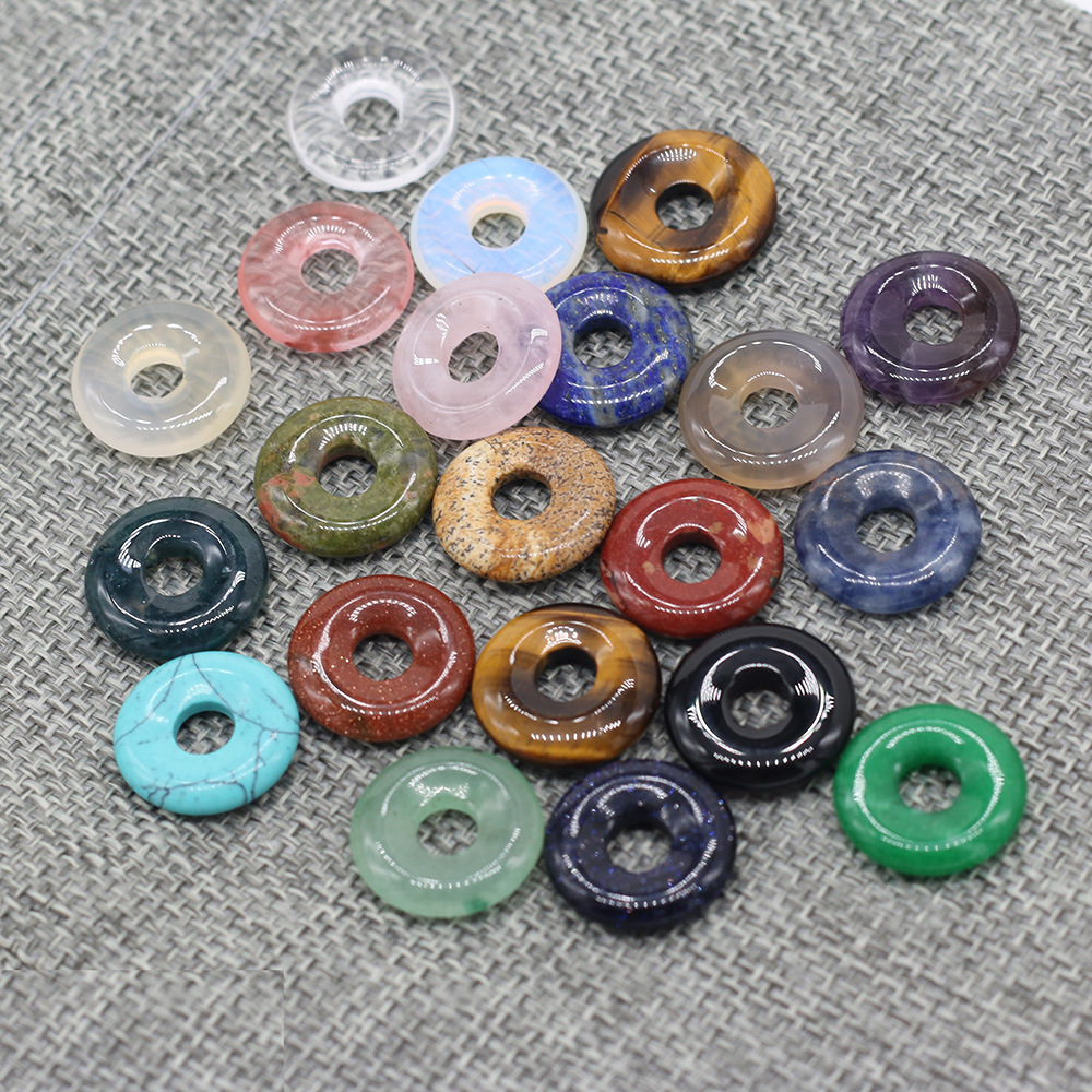 Exquisite natural stone semi-precious stone beads, large-hole beads, DIY jewelry accessories, handcrafted necklaces, wholesale