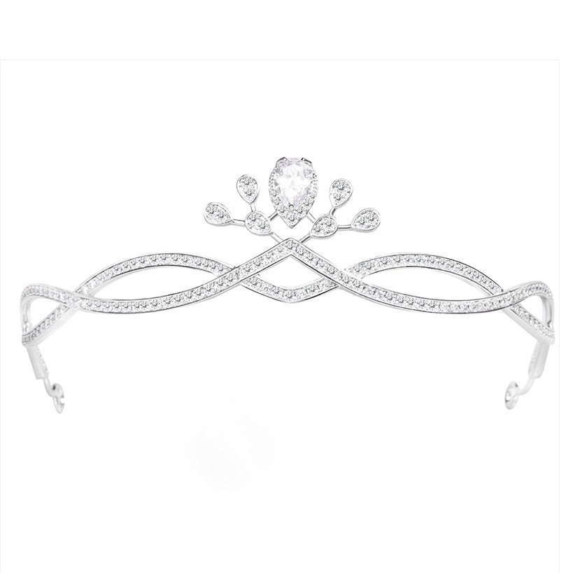 Factory direct sales: Popular metal rhinoceros diamonds from Europe and America, versatile and super fairy-like crowns, elegant and noble headwear for brides, wholesale of crowns Item Picture