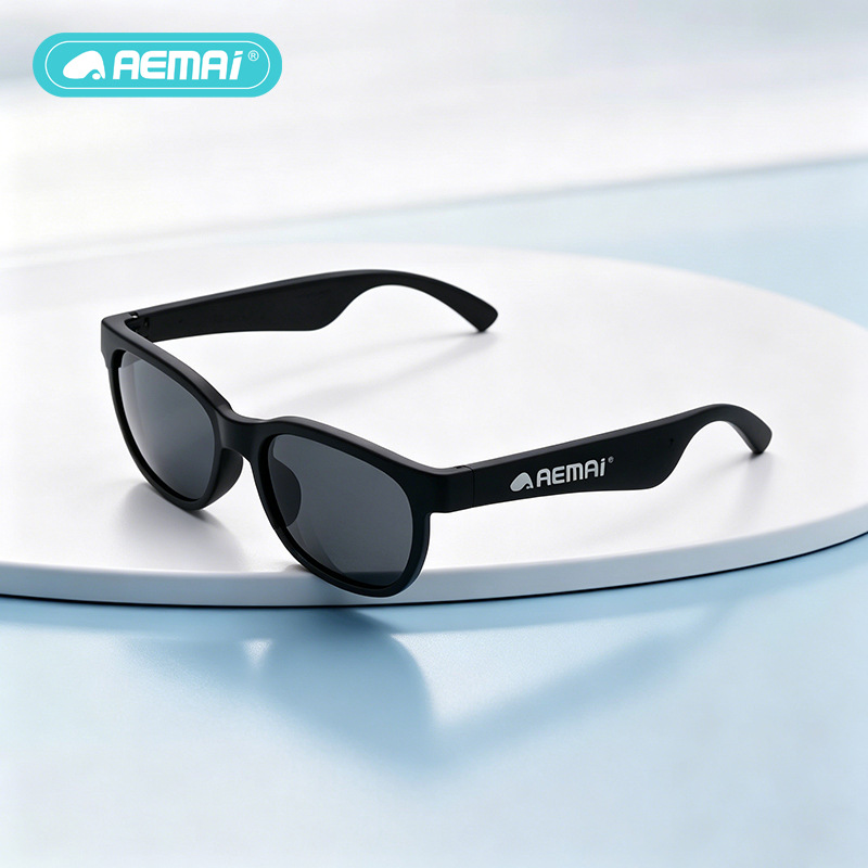 aemai Cross-border Foreign Trade Bluetooth ai Smart Glasses, wireless Headphones, anti-glare and anti-polarized sunglasses, travel and driving Specification image