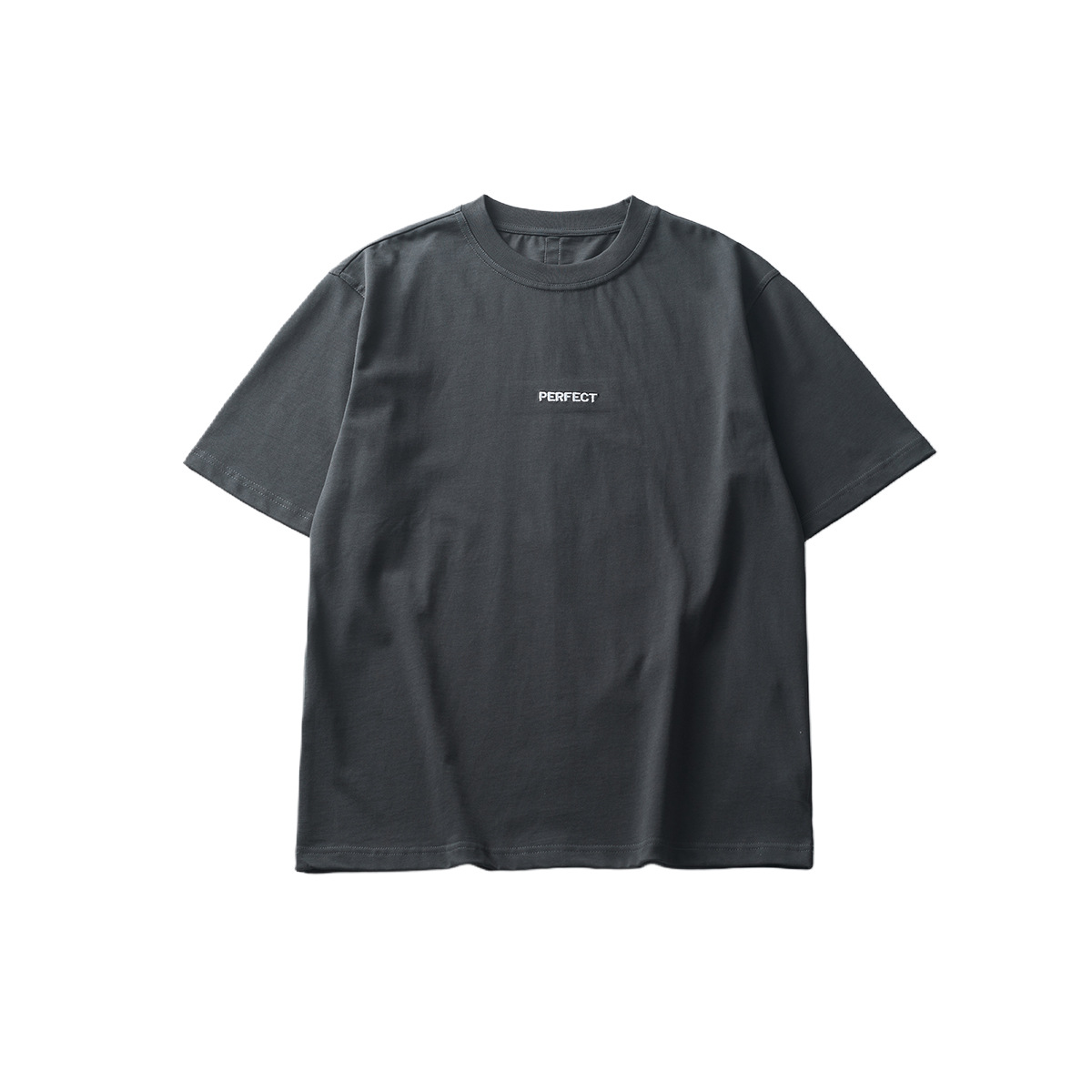 APO Men's Wear: Summer new pure cotton short-sleeved T-shirt, a trendy men's brand with embroidered loose round-neck inner layer and base layer Item Picture