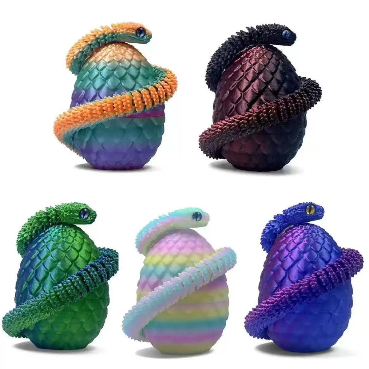 Cross border 3D printing viper egg set mesa de juegos juguetes para niños juntas pueden ser juguetes activos decoración de serpiente pequeña Specification image