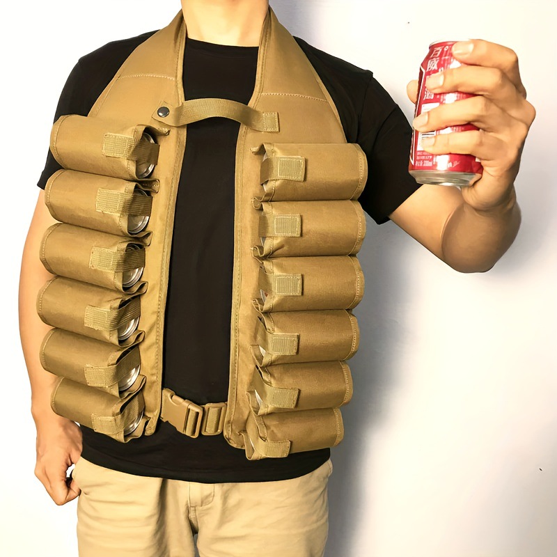 Cross-border bestseller 12-pack outdoor hiking beer chest bag backpack, portable beverage storage vest bag, Amazon