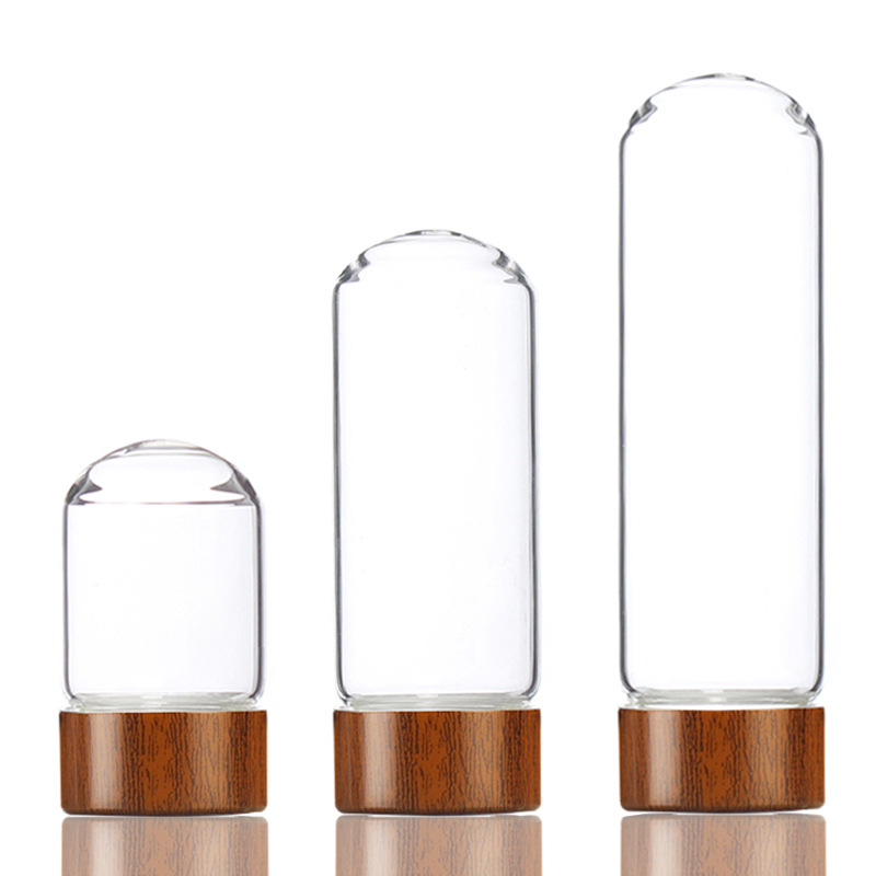 Tuobang 3CM diameter glass bottle round bottom threaded sealed small bottle flower tea packaging container display bottle is in stock and can be made with LOGO Item Picture