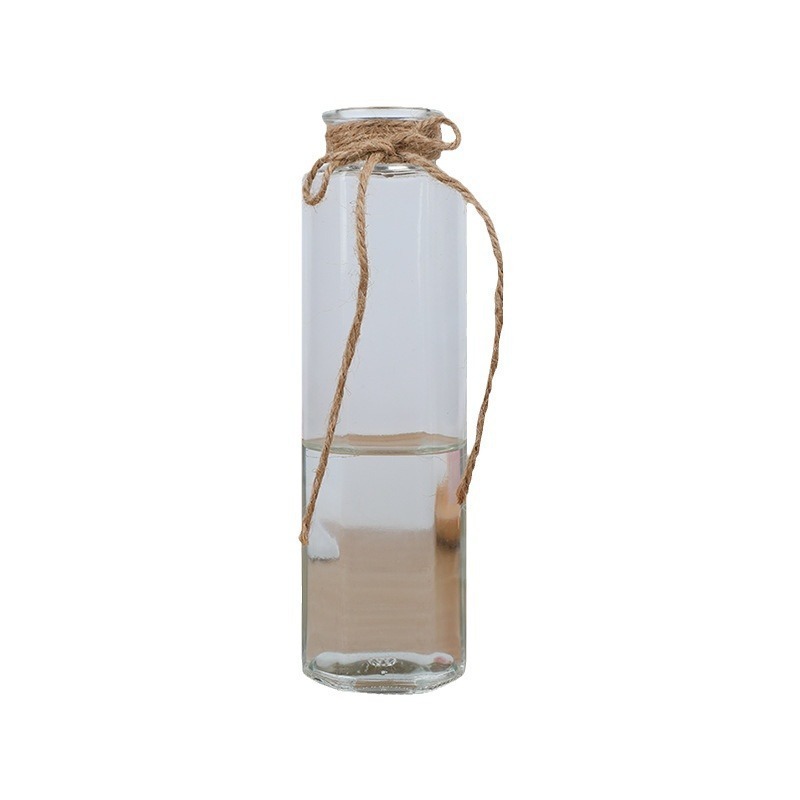 Transparent ins glass vases, Nordic fresh and clean living room decoration small vases, rattan volatile aromatherapy bottles wholesale Item Picture