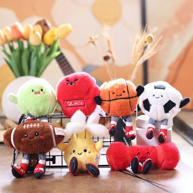 Cute and adorable football and basketball pendants, plush toys, cartoon bags, hanging ornaments, keychains, dolls and stuffed toys Specification image