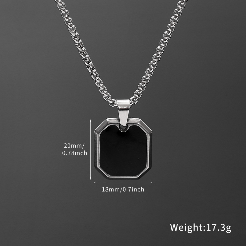 2026 cross-border foreign trade consignment new black spray-painted pendant necklace with stainless steel chain Application Scenario