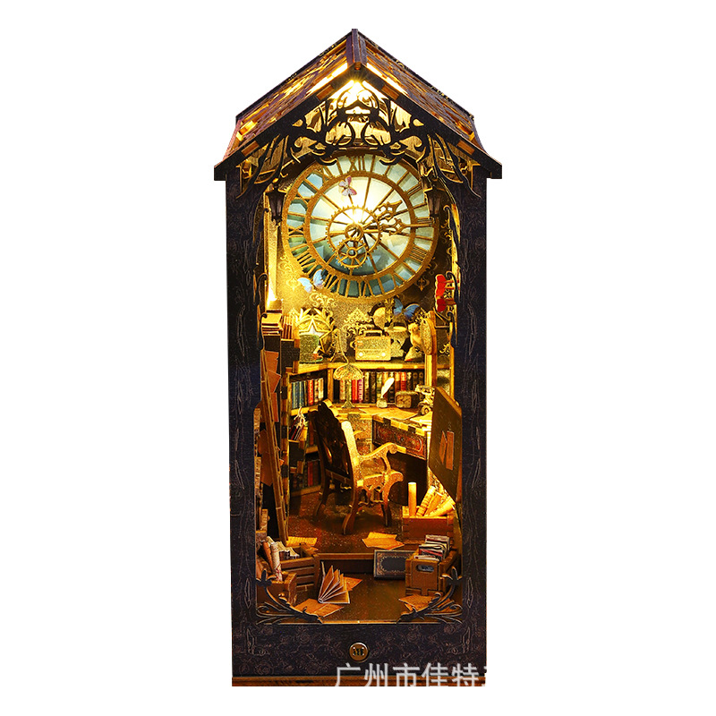 Jiate Cultural and Creative diy Bookstand Detective Society Handcrafted Assembly Bookstand diy House 3D Model Item Picture