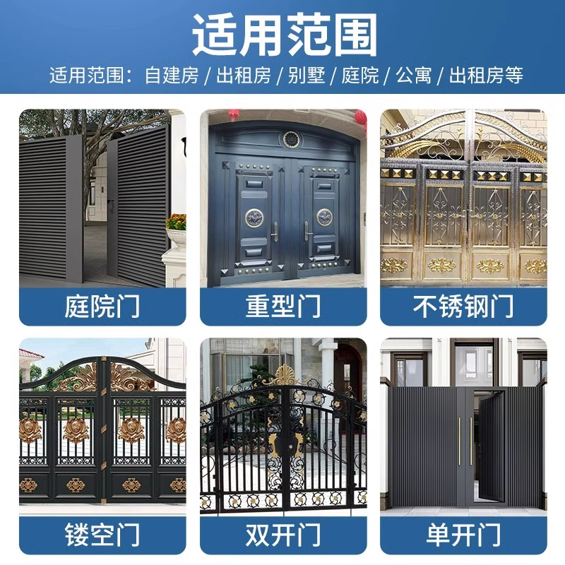 Bull head lock, electronic lock, anti-theft door, courtyard fingerprint lock, apartment iron gate, graffiti all smart lock, old-fashioned combination lock Specification image