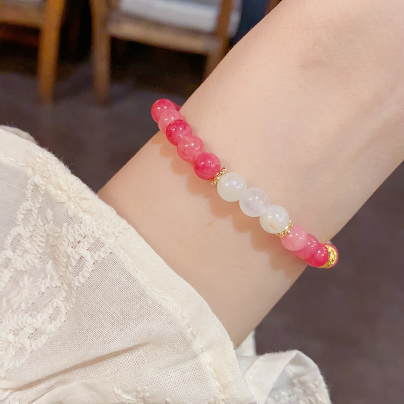 清新时尚轻奢设计感双层贝壳四叶花手链日常通勤百搭高级手饰品