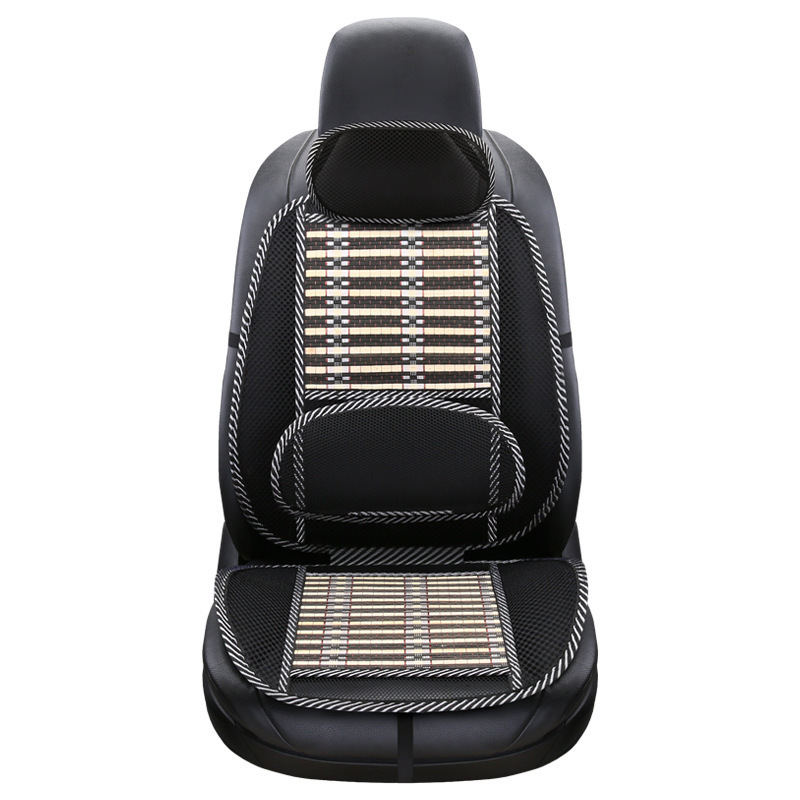 Summer car seat cushion one-piece ventilation ice silk, suitable for both car and home use, breathable lumbar support, car massage, all-season compatible seat cushion Item Picture