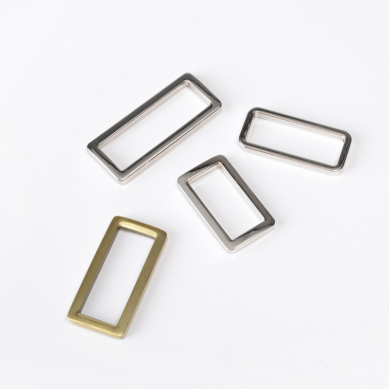 Handbag alloy square buckle shoulder strap connection mouth buckle adjustable long square buckle clothing bag mouth buckle manufacturer wholesale Specification drawing