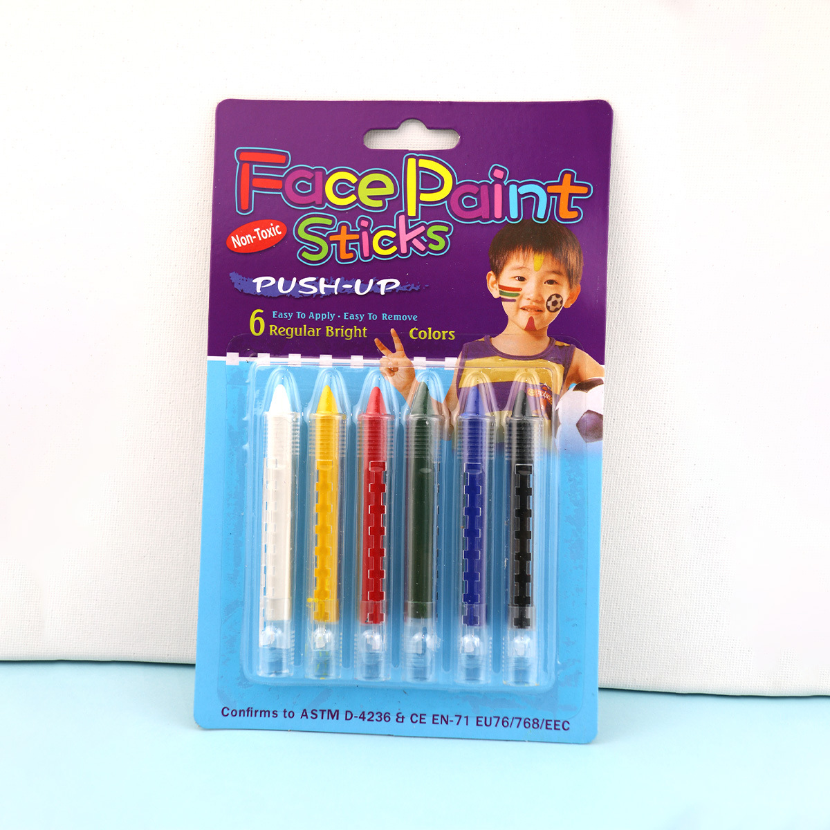 6-color face color body painting, 12-color masquerade ball, Halloween Day painting set, solid painting pen details Picture