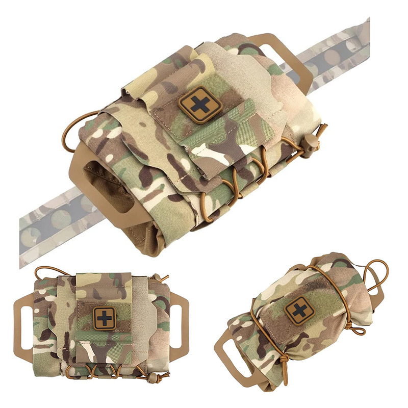 Outdoor hiking quick pull-out bag CS Tactical travel MOLLE accessory Bag Mountain climbing waist bag First aid medical kit details Picture