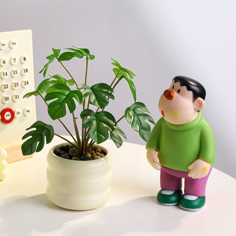 跨境仿真绿植盆栽摆设客厅酒吧假花仿真花摆件高级感花艺装饰品细节图