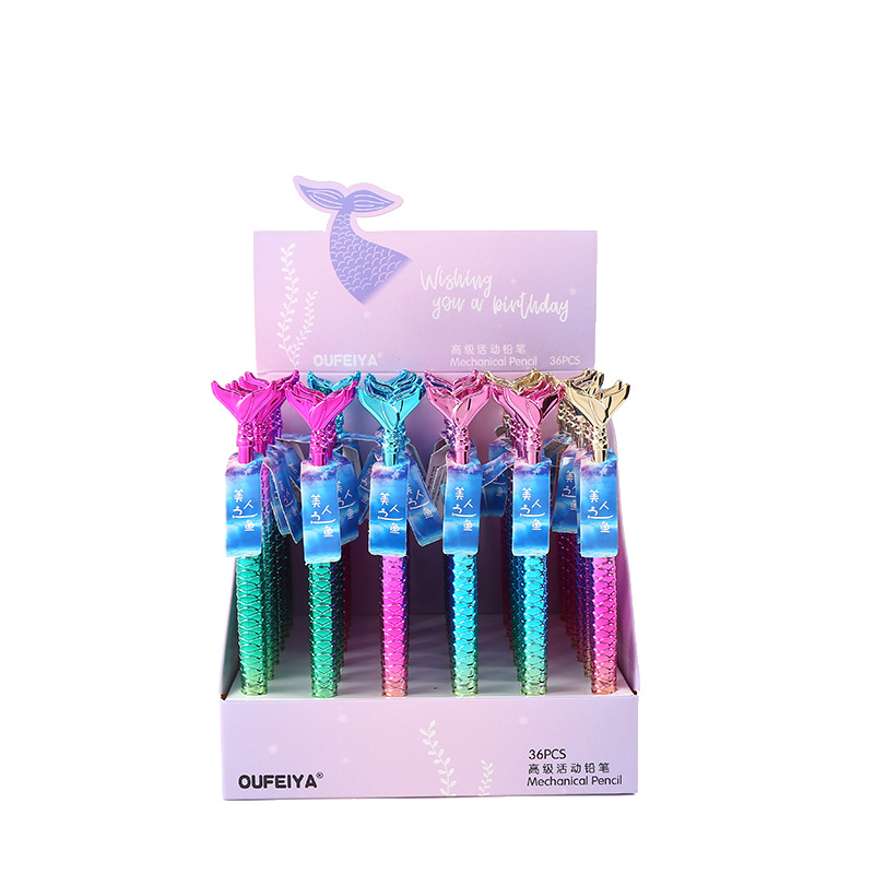 Oufeiya 5386 Mermaid 0.7/0.5 mechanical pencil manufacturer supplies wholesale student activity pencil stationery Item Picture