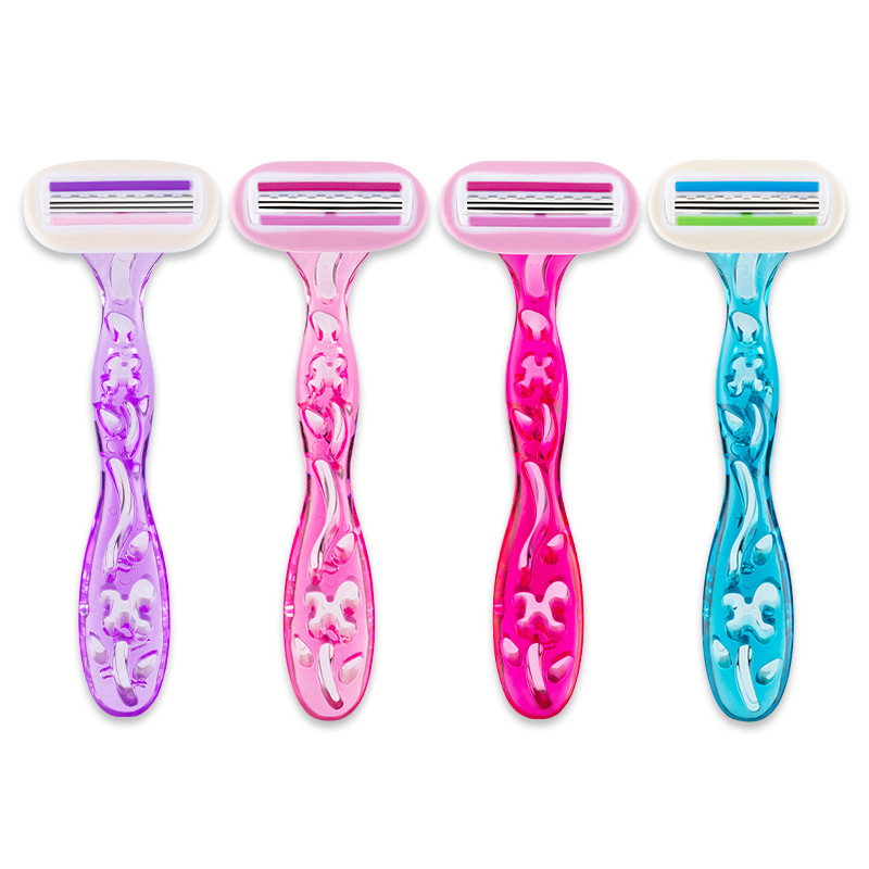 Manual hair removal knife Pearl Max Shaving knife, ladies' lubrication strip, three-layer blade head, full-body hair removal scraper Item Picture