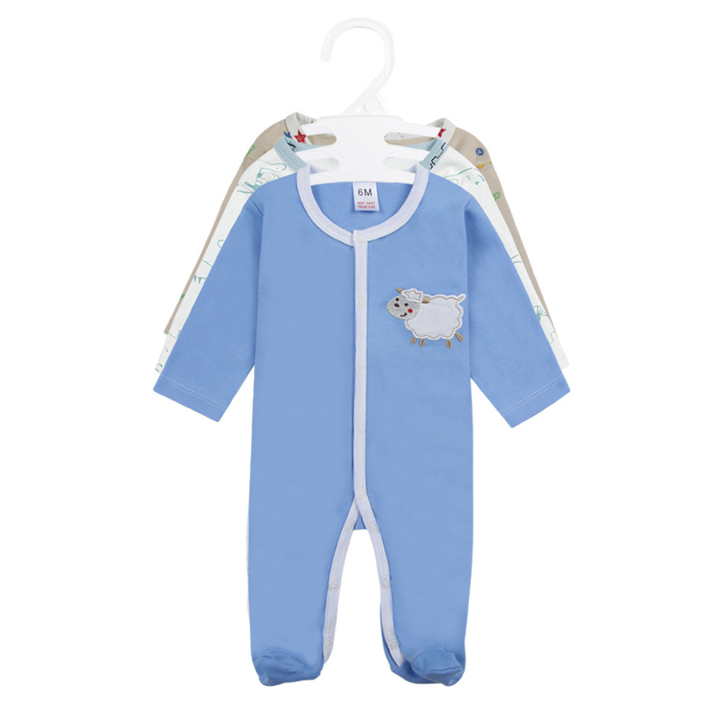 Wholesale of children's clothing from source manufacturers for export in 2024, European and American cotton baby crawling clothes, Amazon Caterpillar long-sleeved crawling clothes Specification image