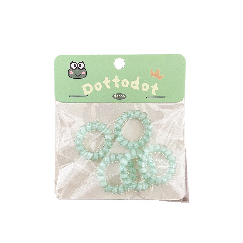 Pulgar color mini línea telefónica rizo para el pelo accesorios para el cabello amarrado cuerda de alta elasticidad no daña el cabello fresco y versátil tocado batch Item Picture