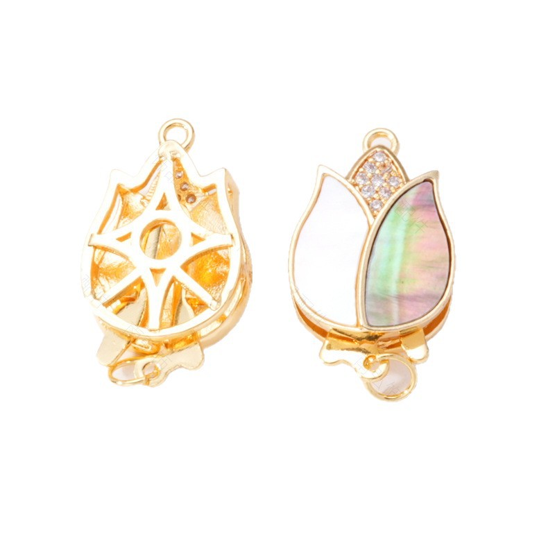 Pearl necklace buckle rose shell blade pin buckle connection end buckle sweater chain diy jewelry accessories Item Picture