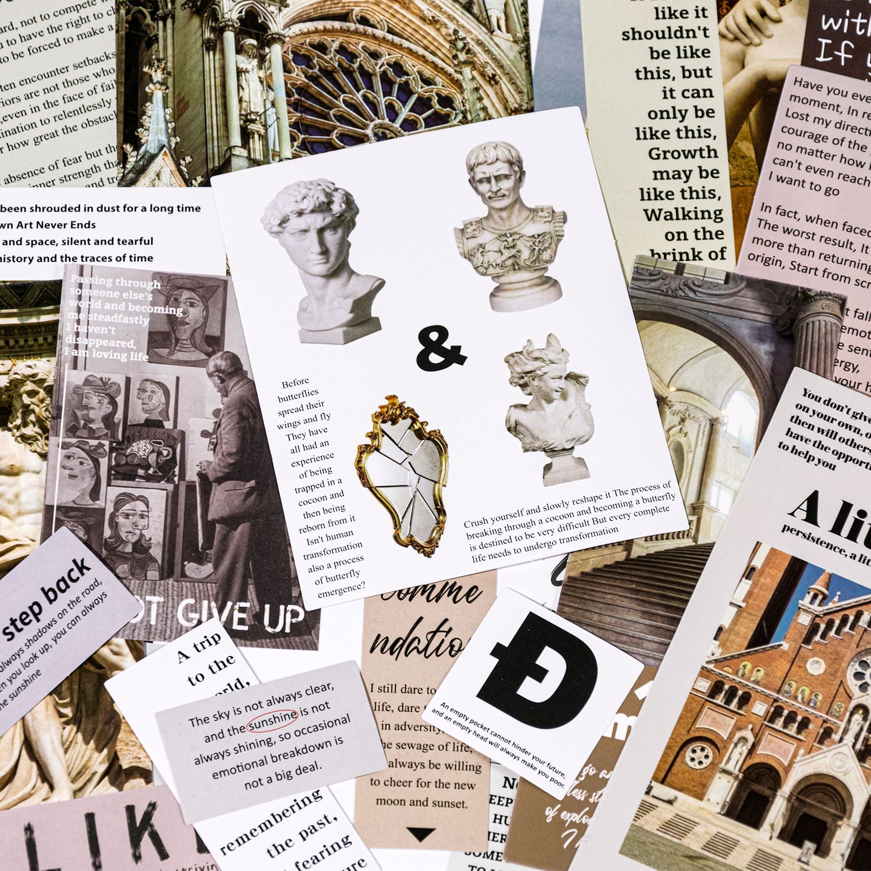 鑫奇新32张万千星辰系列素材包 浪漫复古城市文艺手账装饰贴纸包详情图2