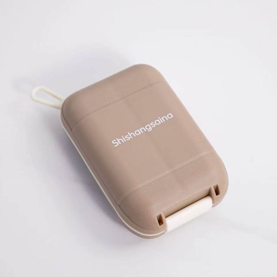 Cross-border double-layer small medicine box, packaging box, portable pill box, transparent 10-compartment sealed medicine storage box Specification image