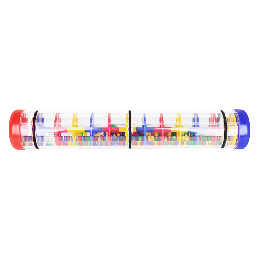 Cross-border three-section rain sound tube, Orff sand tube, sound tube, hand-cranked children's rain sound device, rainbow hourglass, rain sound simulator Specification image