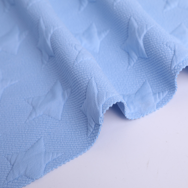 Knitted fabric elastic tr cotton-like air layer weft knitted jacquard fabric, home textile fashion, climbing suit fabric details Picture