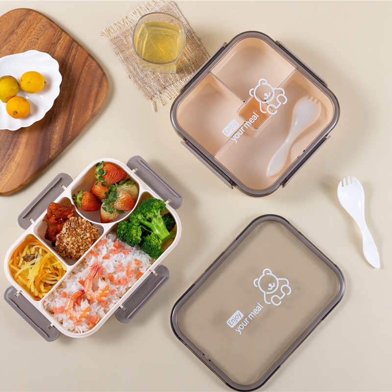 定制万福上班族食品水果便当盒方形外带饭盒微波炉加热冰箱长方形细节图