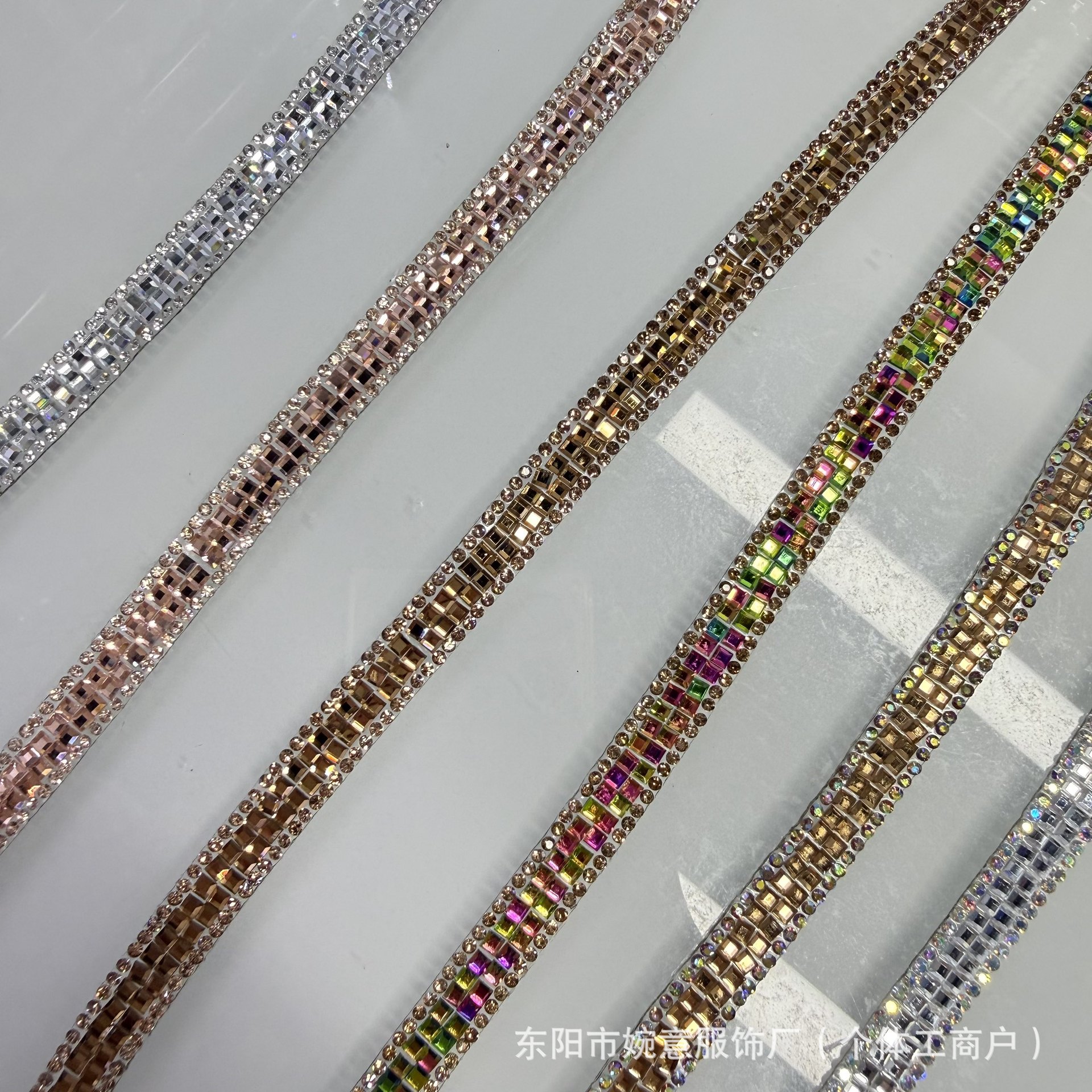 热熔胶水钻条装饰条DIY闪钻钻石贴烫钻贴DIY饰品装饰钻贴烫钻条