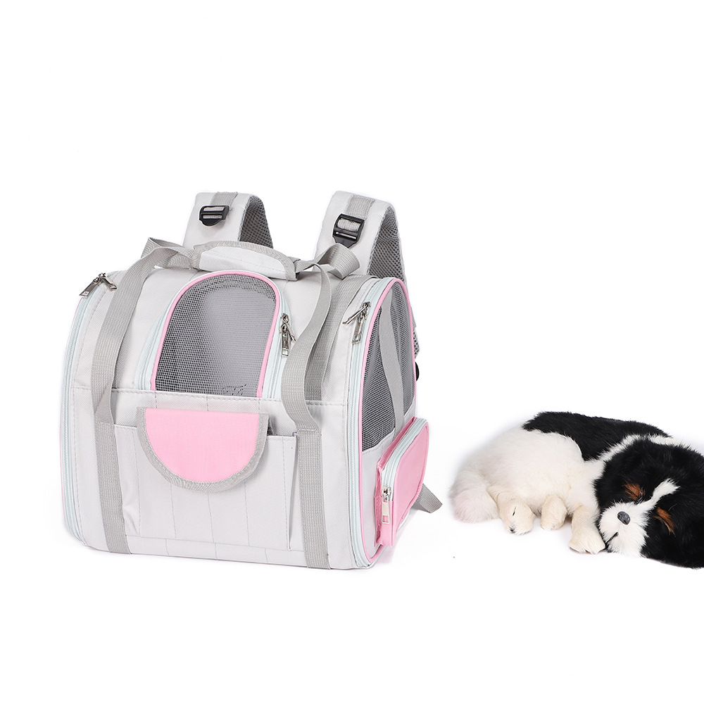 Rongka Pet Cross-border Portable Pet Bag, Portable Pet Backpack, Backpack, Breathable and transparent cat and Dog bag Item Picture