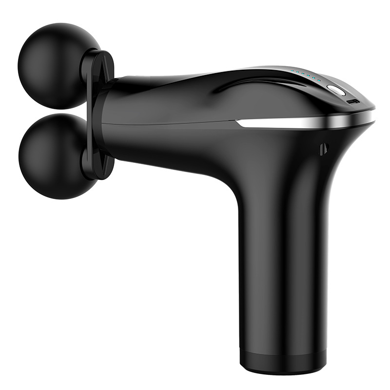 Double-headed mini fascia gun, muscle relaxation and fitness massager, direct supply from the manufacturer. Cross-border home massage gun fascia snatching Item Picture