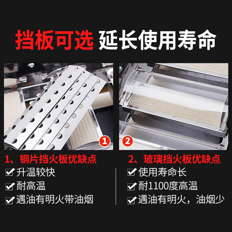 Gas-fired barbecue grills, commercial barbecue grills, kebab machines, oyster and scallop grills, night market barbecue grills details Picture