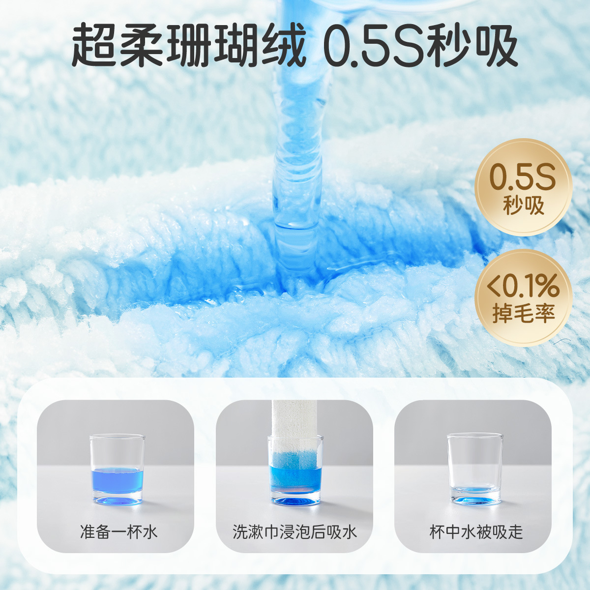 婧麒儿童洗漱巾宝宝洗脸刷牙防水围兜毛巾多功能不湿衣漱口巾大号细节图