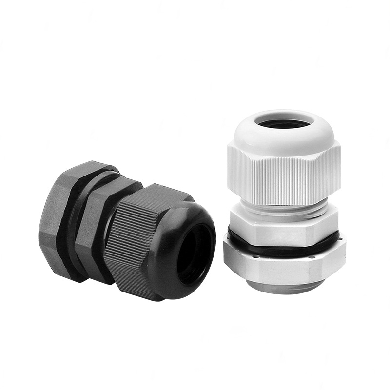 Extended cable waterproof connector, Glan head, wire lock, nylon plastic PG9/11/13.5, fixed M12 Item Picture