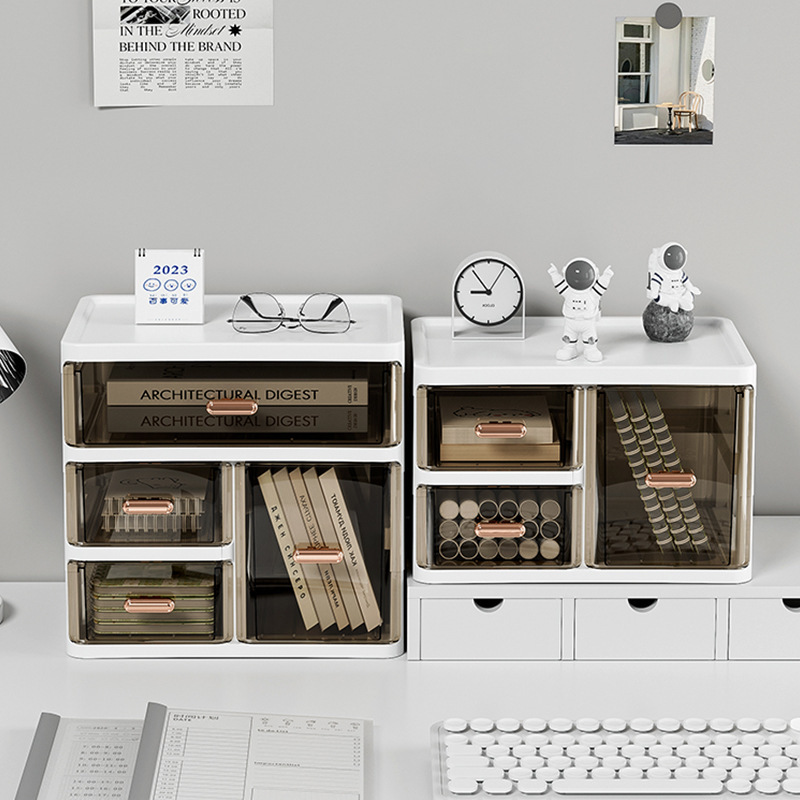 Storage box, desktop storage, drawer-type stationery, multi-layer storage rack, transparent large-capacity cosmetics, dressing table, and miscellaneous items Specification image