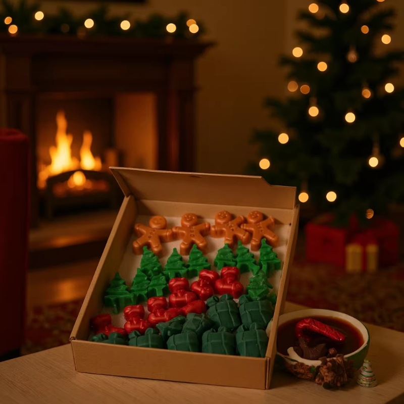 跨境圣诞香薰蜡块 大豆蜡无烟香氛 节日伴手礼香味融蜡块批发